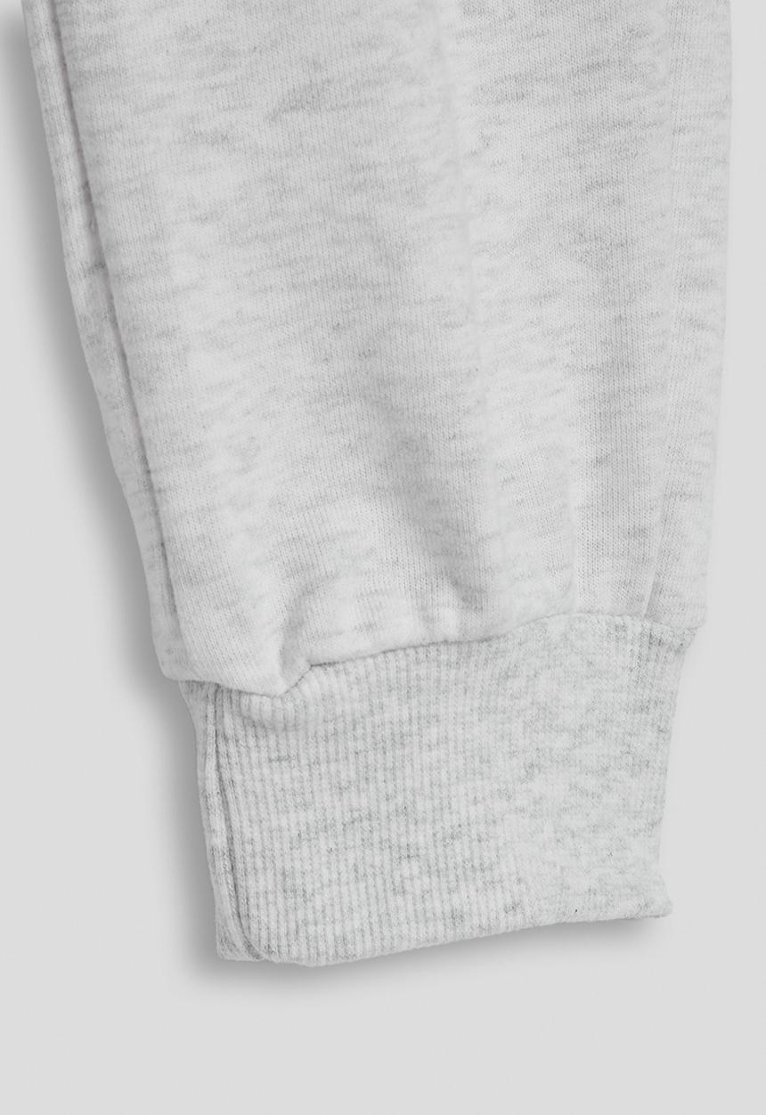 Pop Candy - Johnny collar sweatshirt with joggers - white smoke