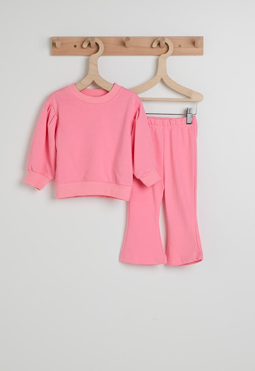 Pop Candy - Sweatshirt with flared sweatpants - baker-miller pink