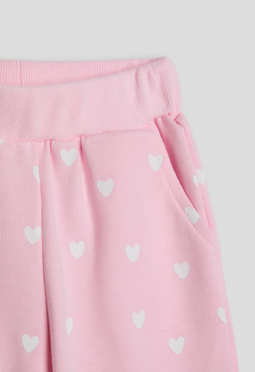Pop Candy - Heart aop sweatshirt with joggers - millenial pink