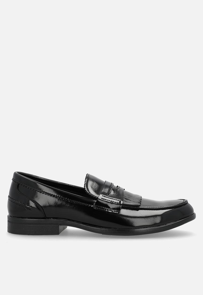 PC - Crouch Hi-shine kiltie trim laofer - black spray horse