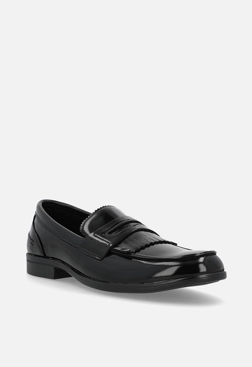 PC - Crouch Hi-shine kiltie trim laofer - black spray horse