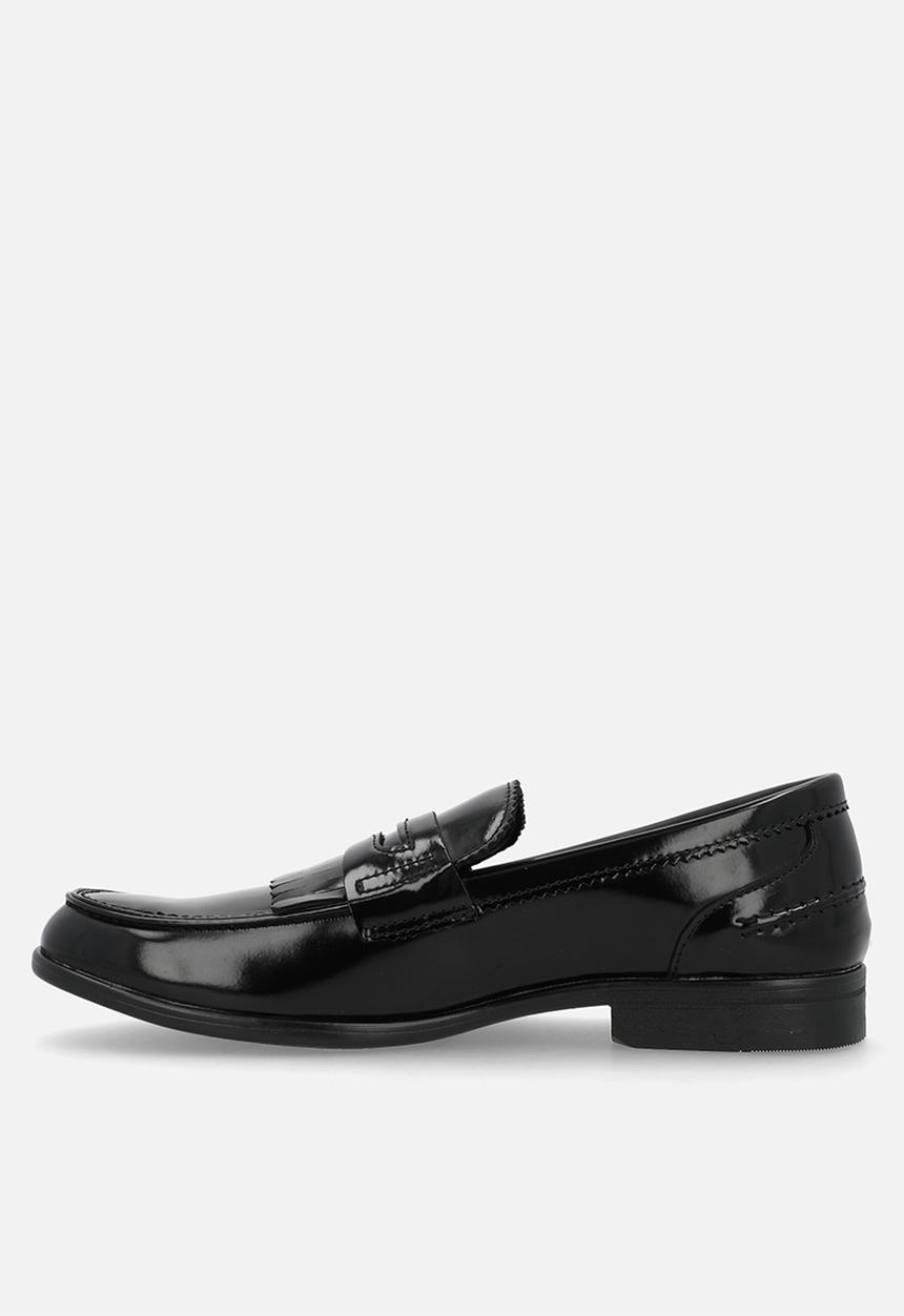 PC - Crouch Hi-shine kiltie trim laofer - black spray horse