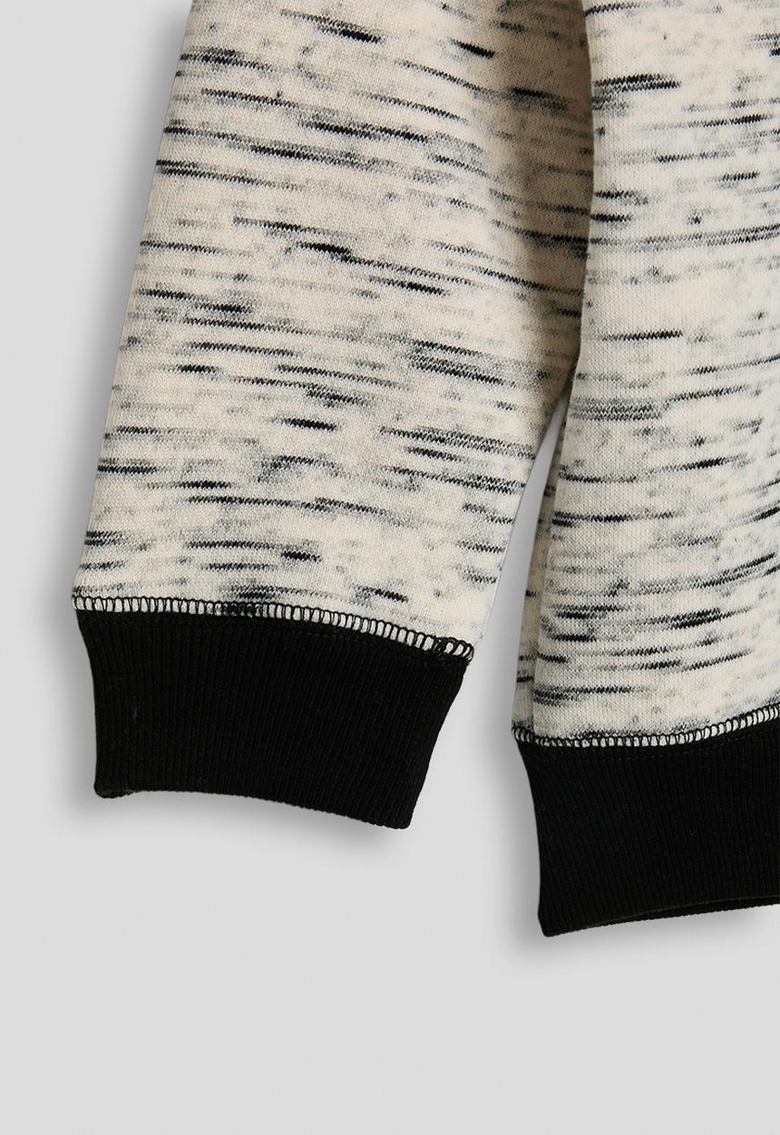 Pop Candy - Melange slogan print sweatshirt - barley/black