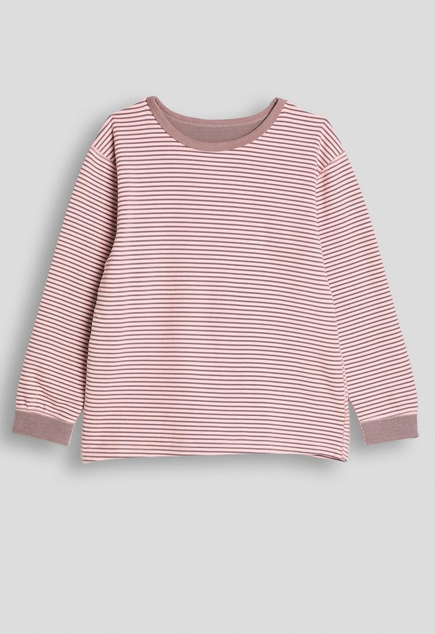 Pop Candy - Long sleeved tee & pants pj set - pink stripes/mauve