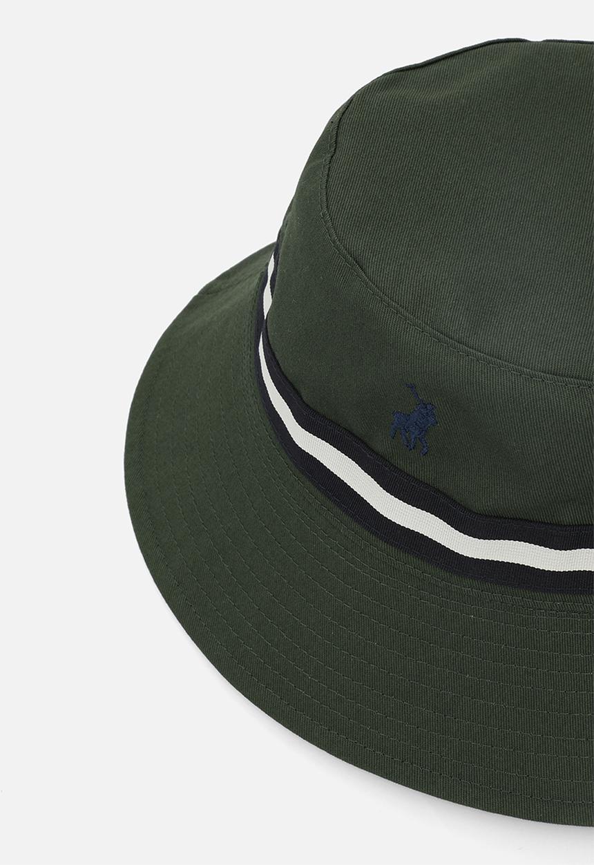 POLO - Monogram Reversible Bucket Hat - Green/Stone
