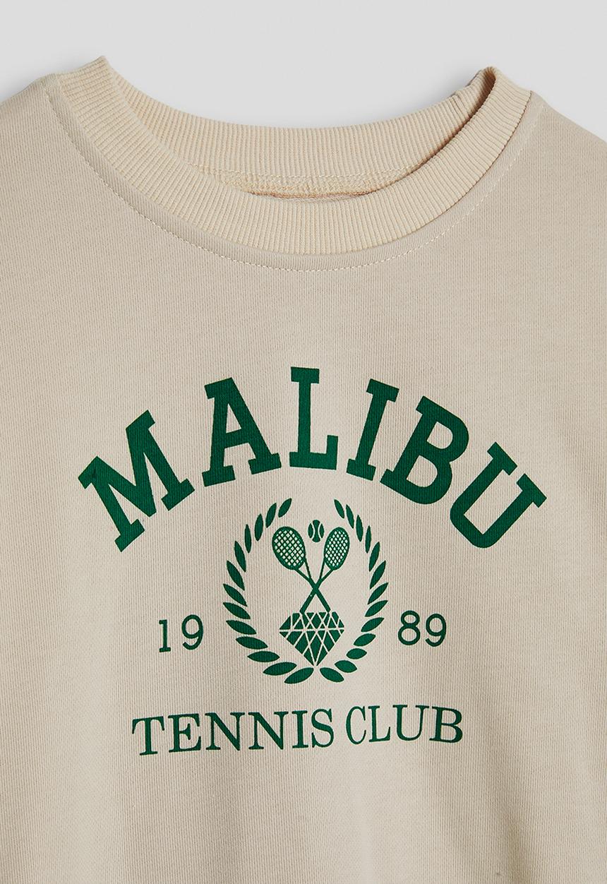 Pop Candy - Slogan sweatshirt with joggers - champagne beige/malibu