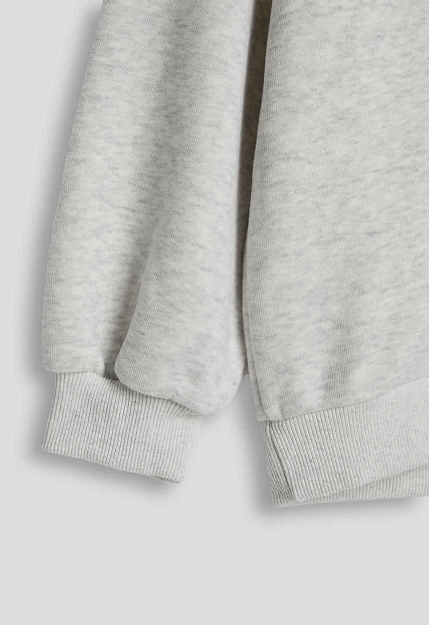 Pop Candy - High neck zip-up sweatshirt - ice heather