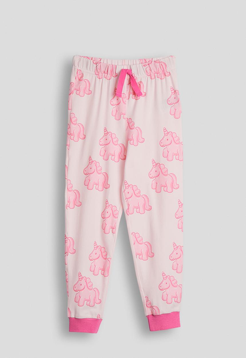 Cotton On - Dreamdrift Long Sleeve Pj Set - Tea Party Pink/Gummy Unicorn Glow