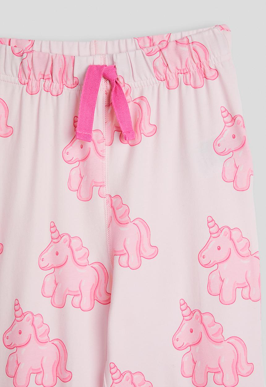Cotton On - Dreamdrift Long Sleeve Pj Set - Tea Party Pink/Gummy Unicorn Glow