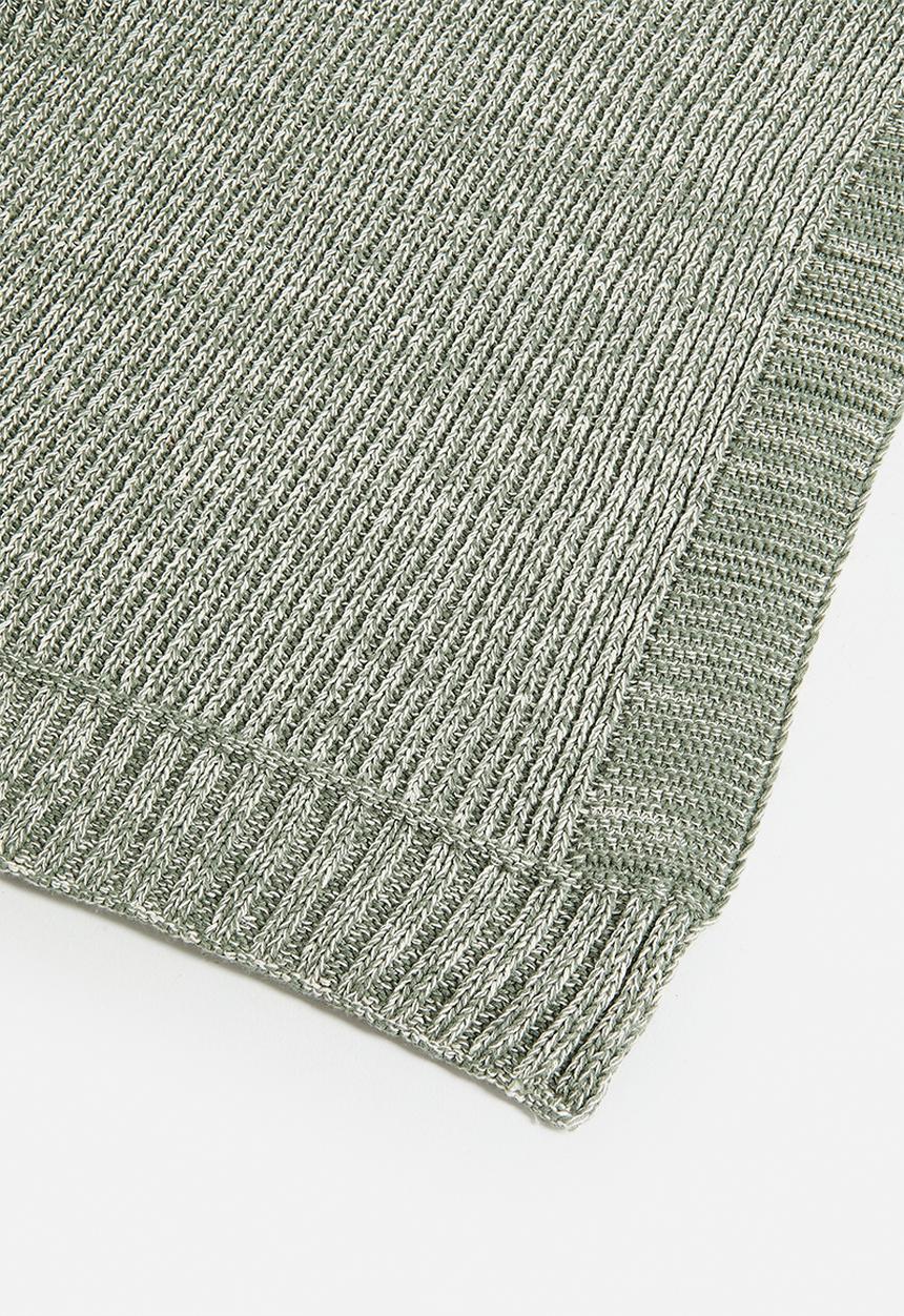Sixth Floor - Kairo Stone Washed Knit Bed Throw Moss