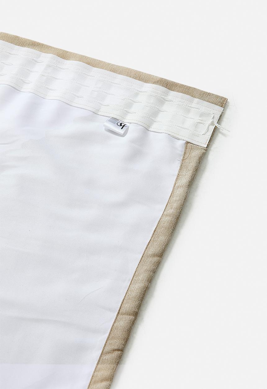 Sixth Floor - Osiris Chenille Lined Curtains Taped - Natural