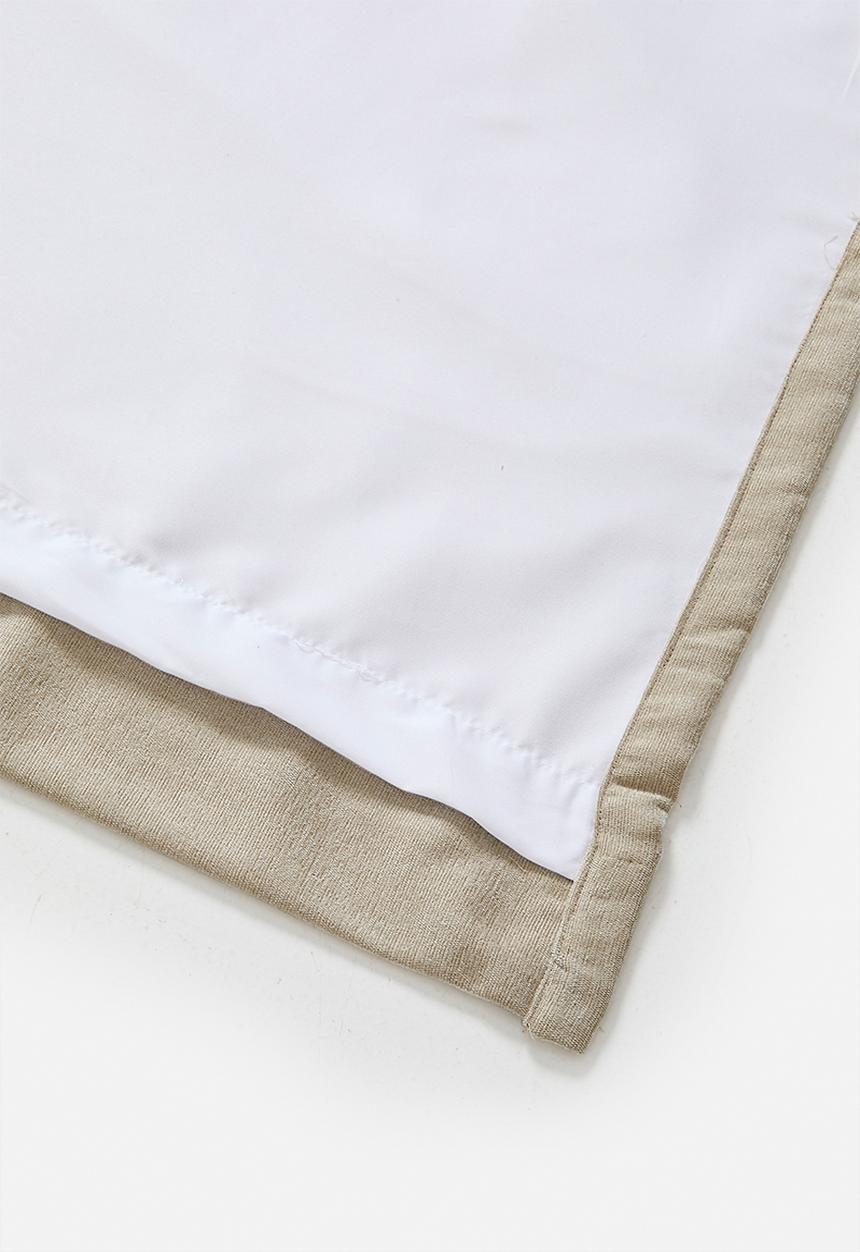 Sixth Floor - Osiris Chenille Lined Curtains Taped - Natural