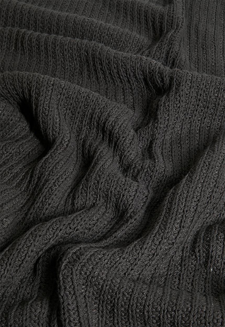 Sixth Floor - Cove Knit Throw Charcoal