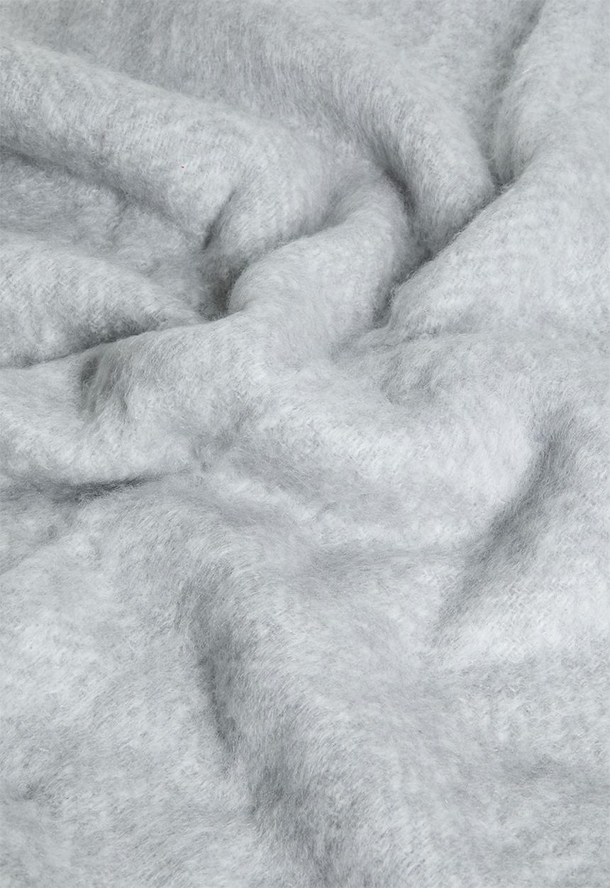 Sixth Floor - Faux Mohair Herringbone Throw Silver