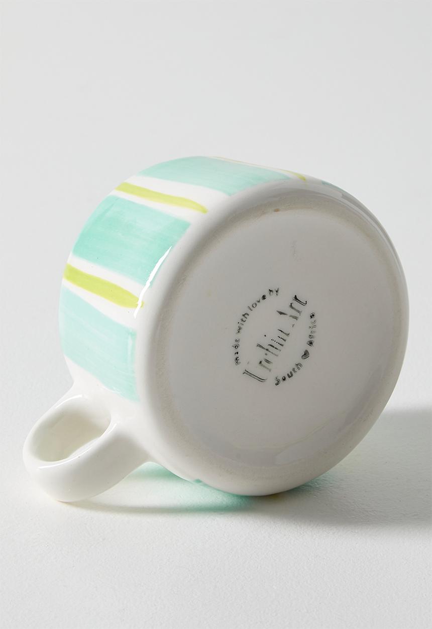 Urchin Art - Mug M - Green stripes