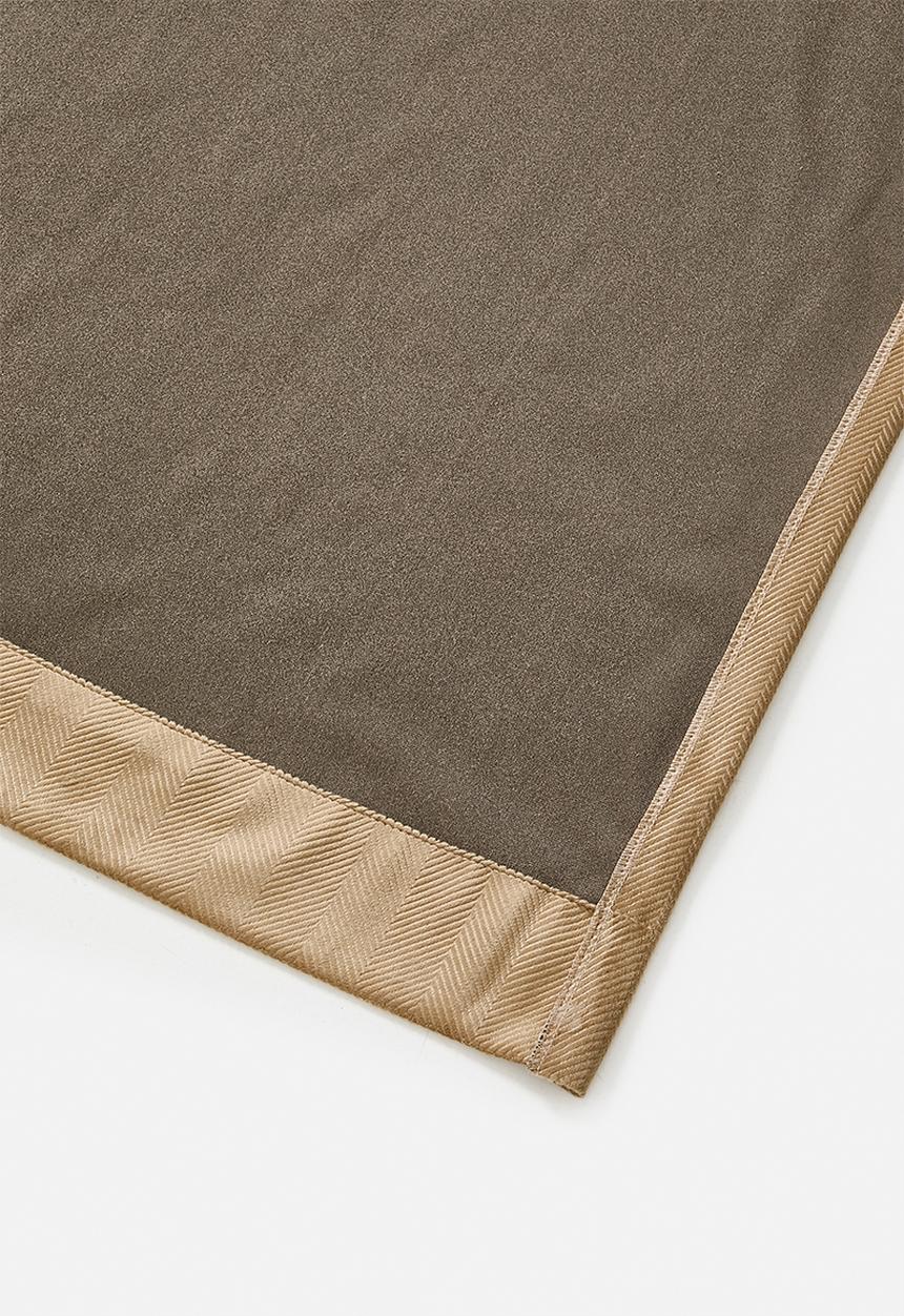 Sixth Floor - Herringbone Velvet Selflined Curtain Taped - Sand