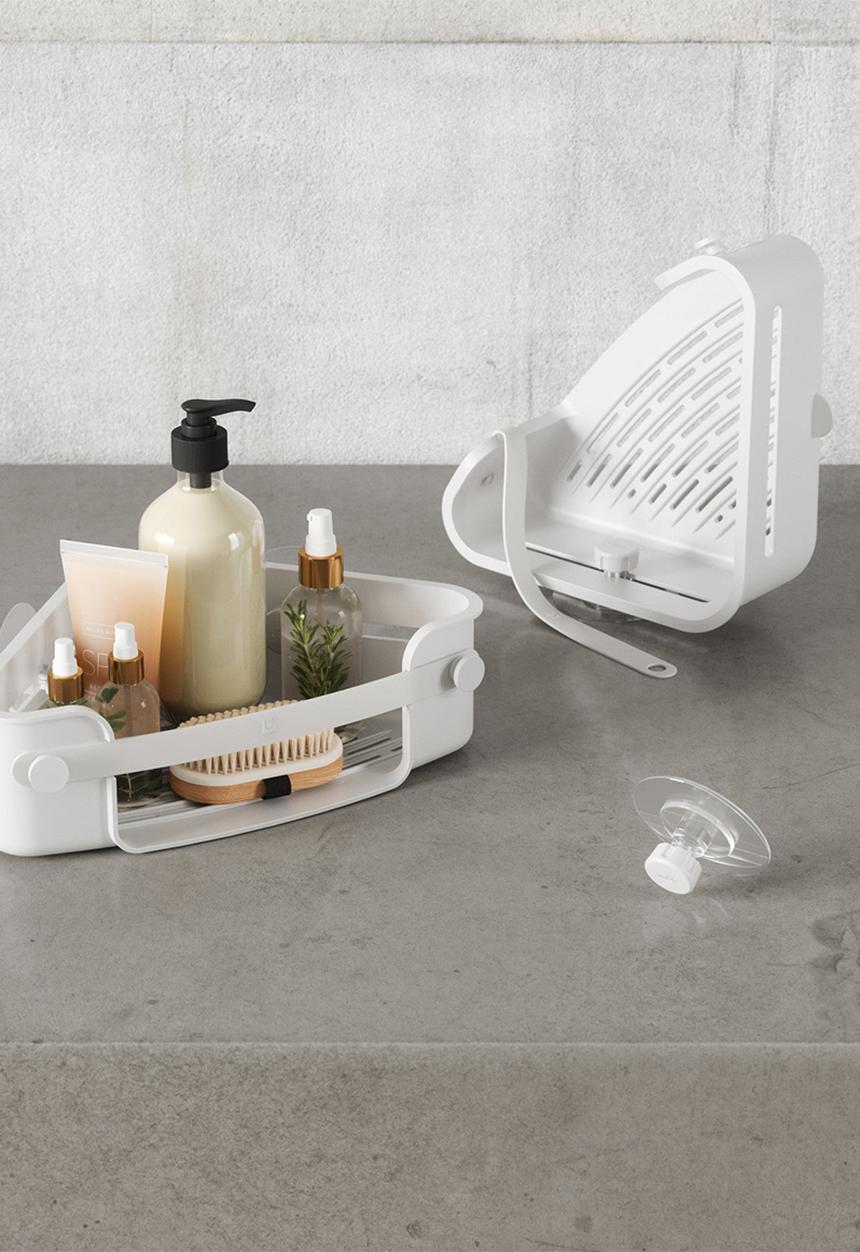 Umbra - Flex Adhesive Corner Bin - White