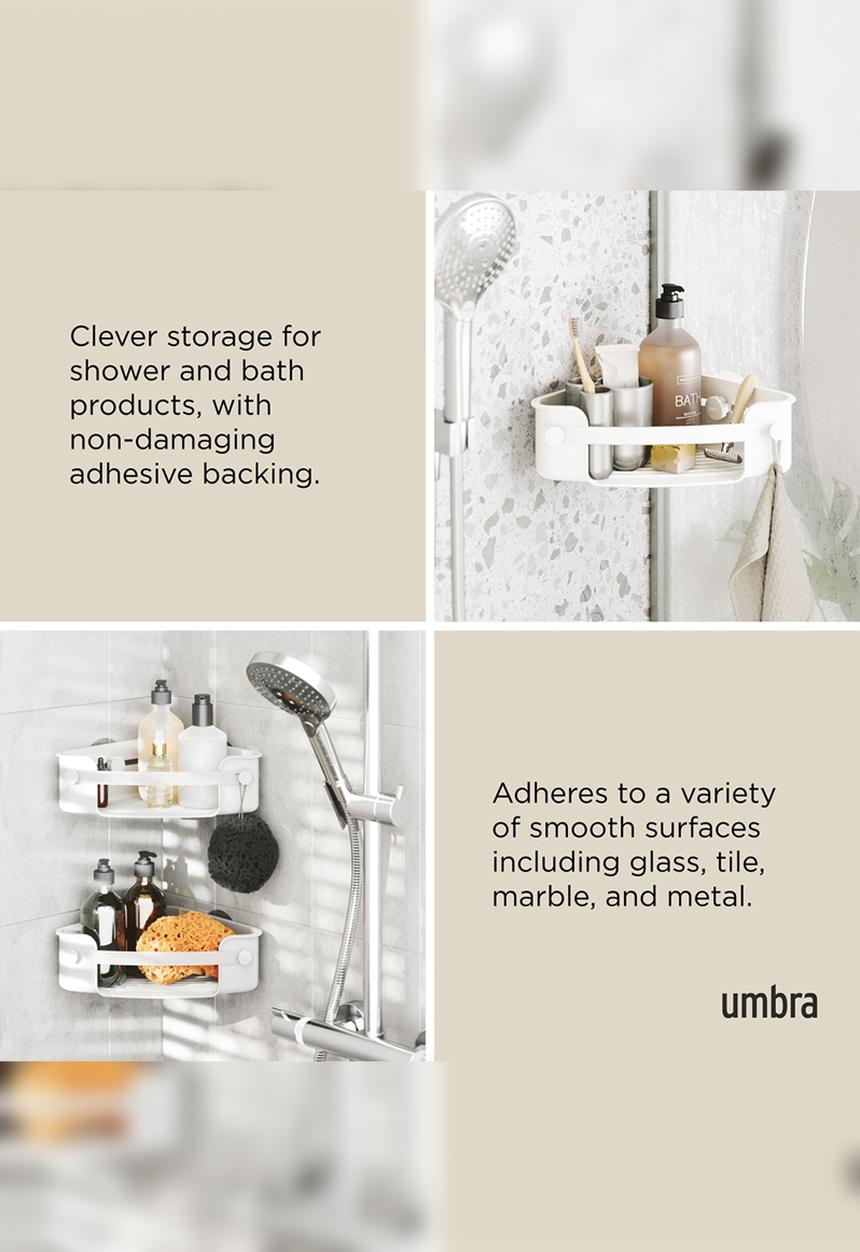 Umbra - Flex Adhesive Corner Bin - White