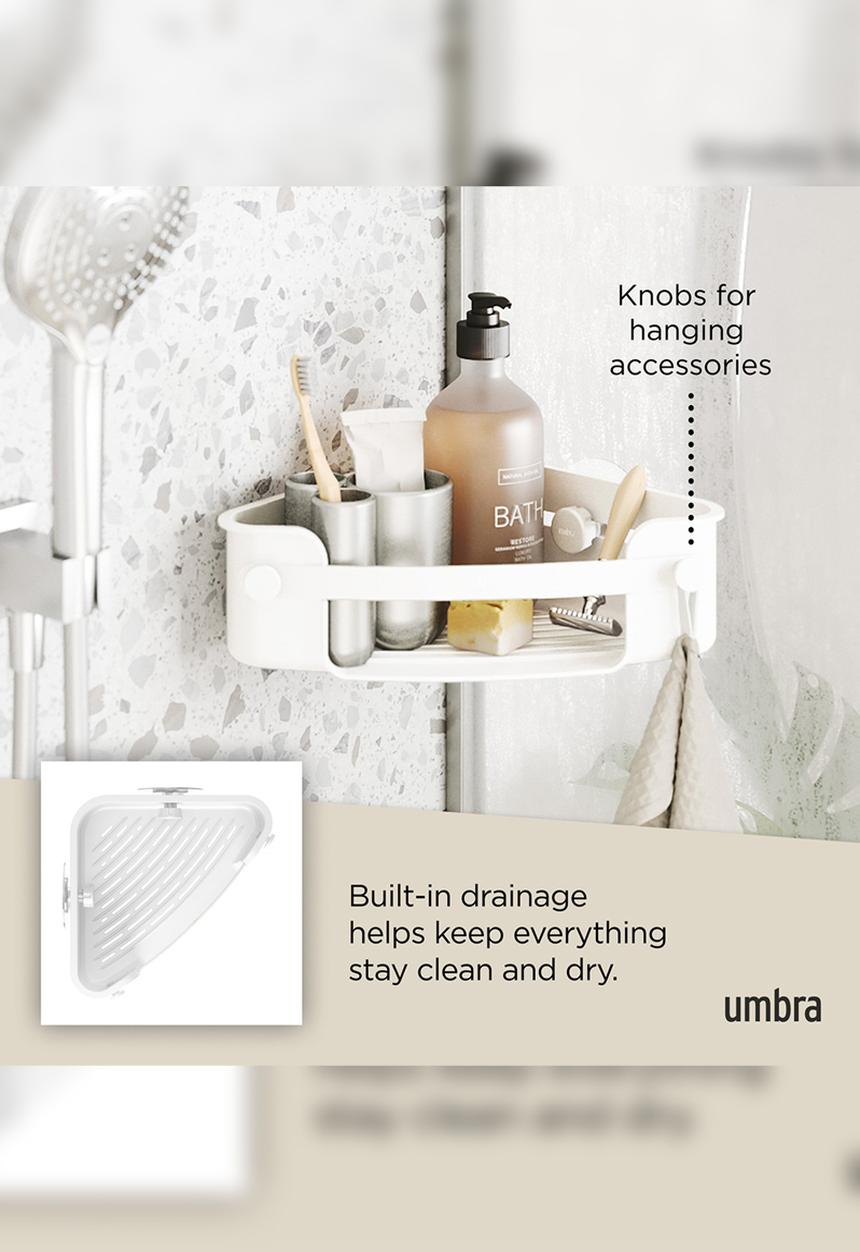 Umbra - Flex Adhesive Corner Bin - White