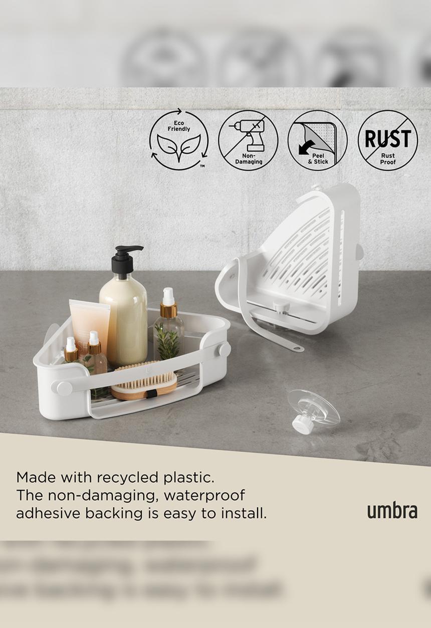 Umbra - Flex Adhesive Corner Bin - White