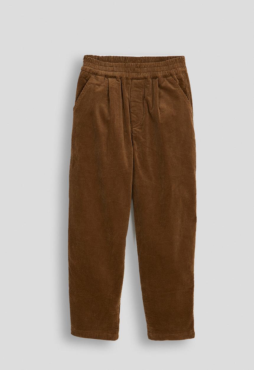 Pop Candy - Corduroy elasticated waist pants - tan