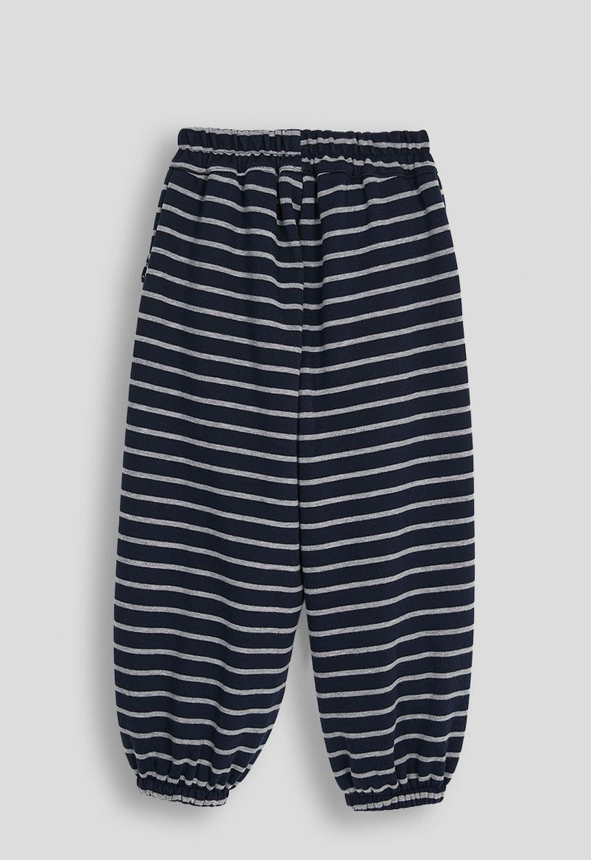 Pop Candy - Elastic cuffed pants - black/white stripe