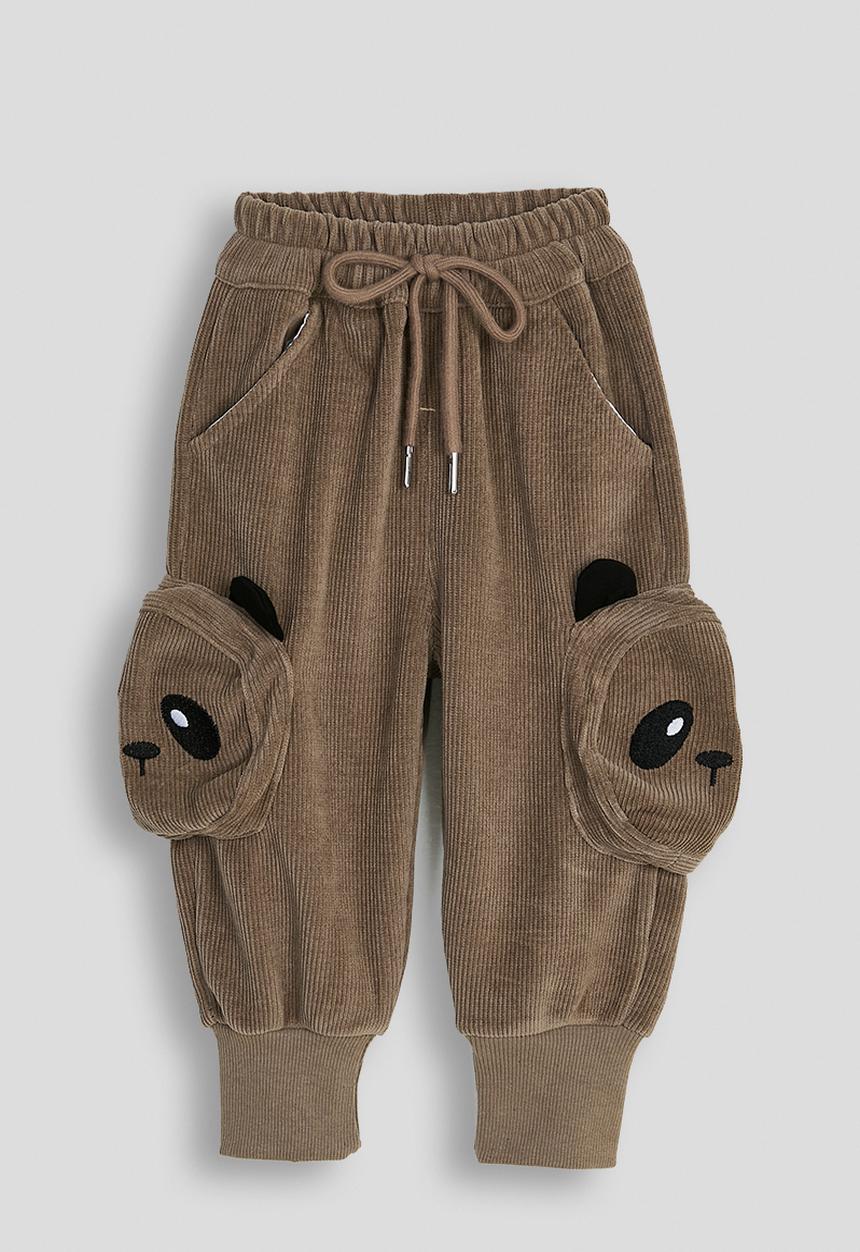 Pop Candy - Panda pocket joggers - brown