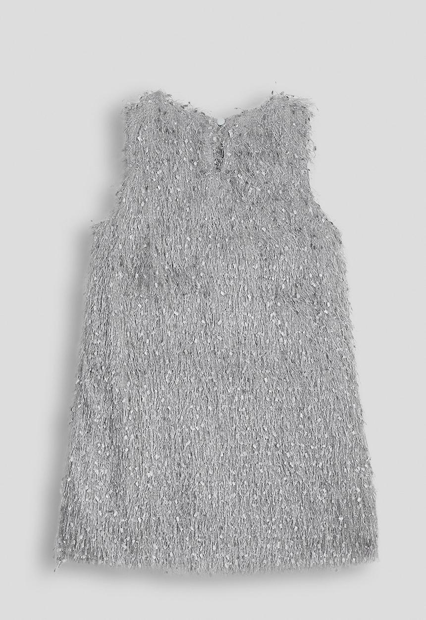 Pop Candy - Metallic eyelash fabric dress - grey