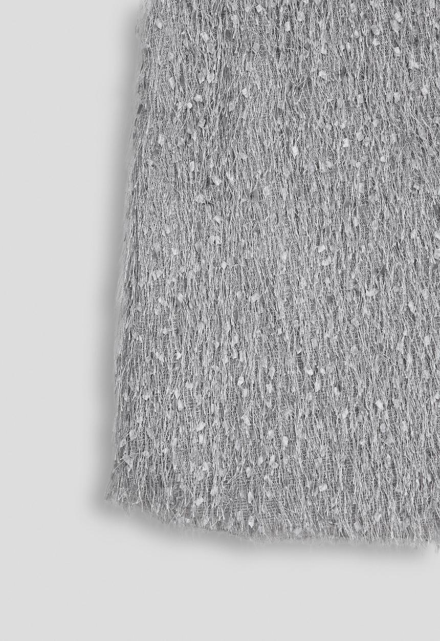 Pop Candy - Metallic eyelash fabric dress - grey