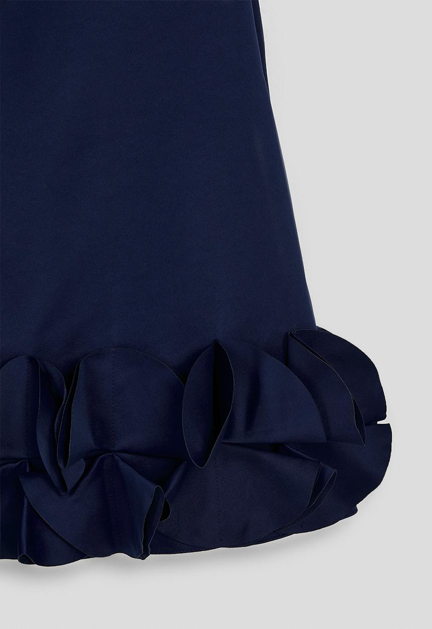 Pop Candy - Aline dress with statement bow - navy/white