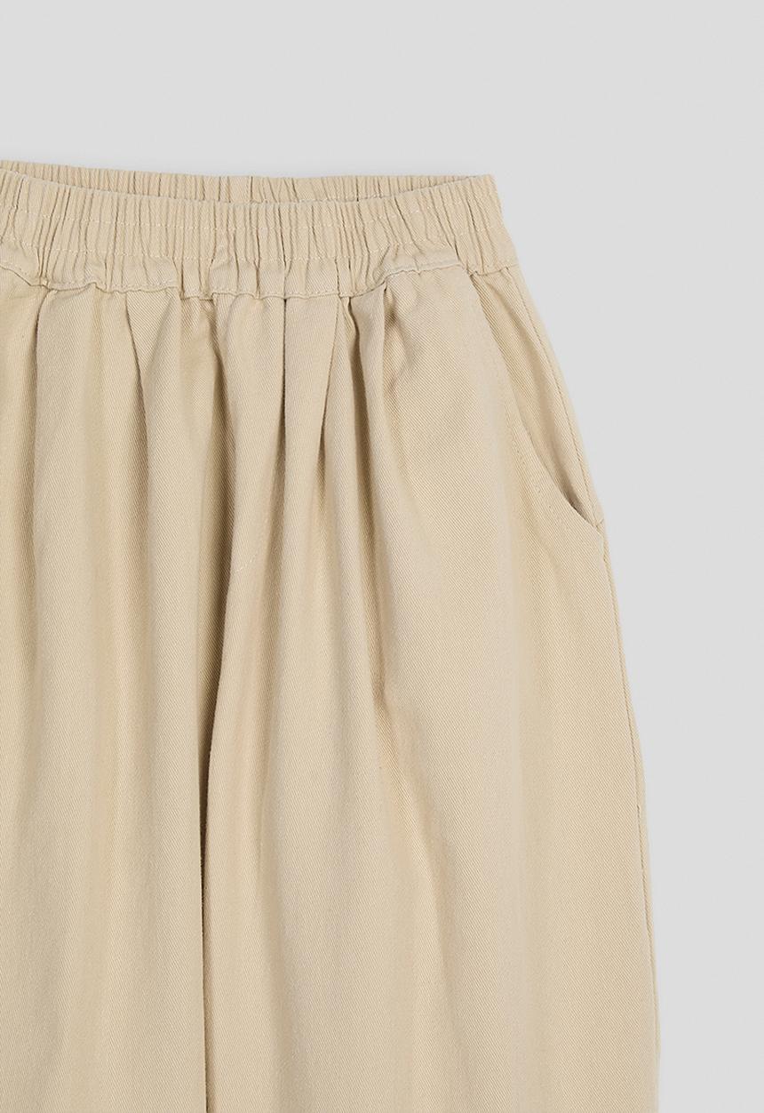 Pop Candy - Twill elasticated waist barrel pants - dutch white