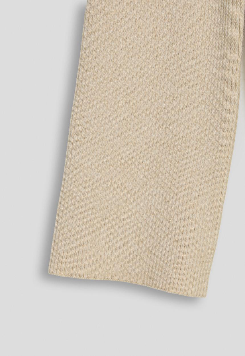 Pop Candy - Ribbed wide leg pants - wheat brown
