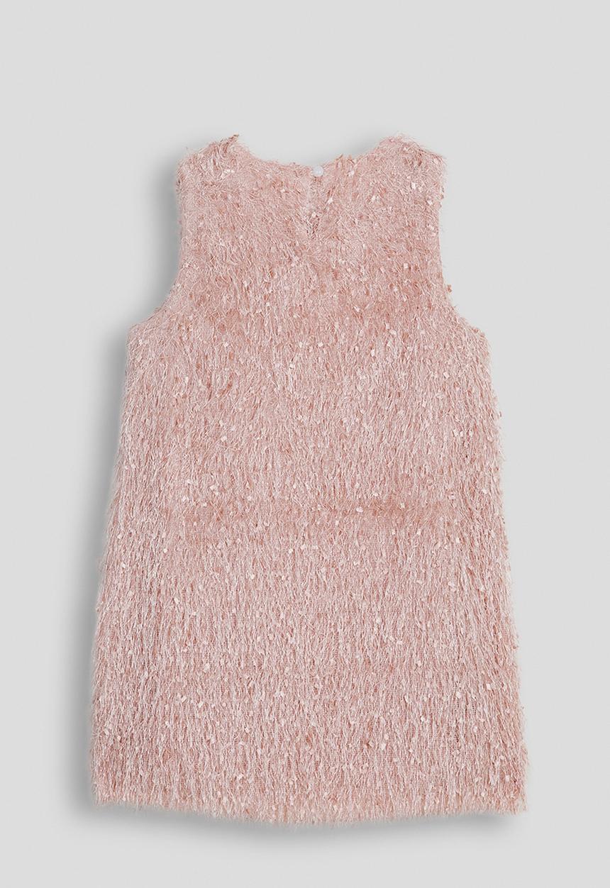Pop Candy - Metallic eyelash fabric dress - pink
