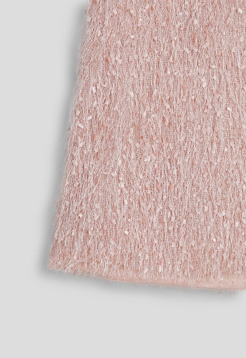 Pop Candy - Metallic eyelash fabric dress - pink