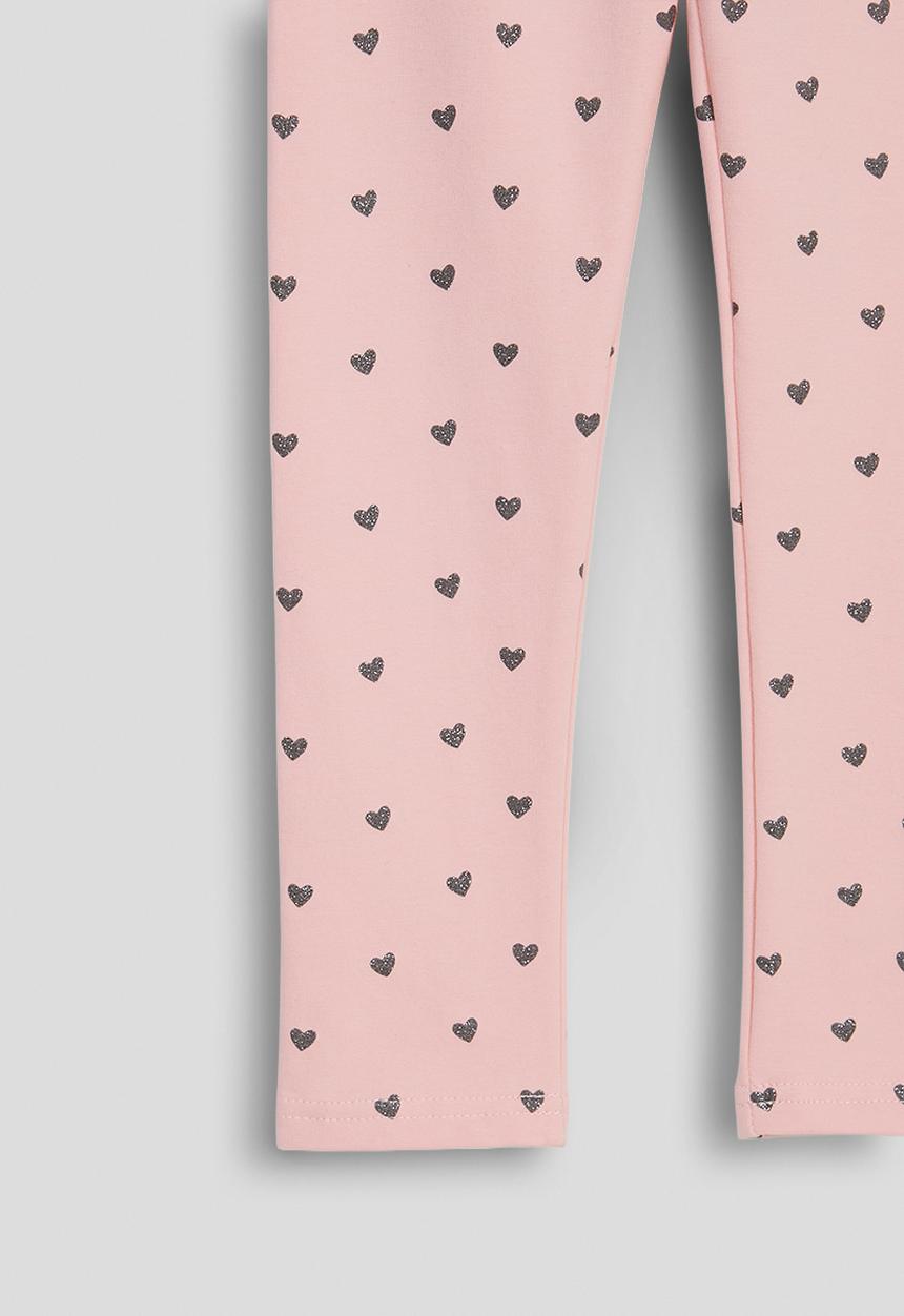 Pop Candy - Leggings - pastel pink/micro heart aop
