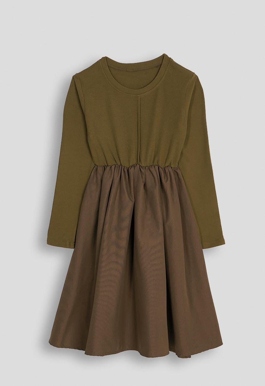 Pop Candy - Long sleeve midi dress - brown