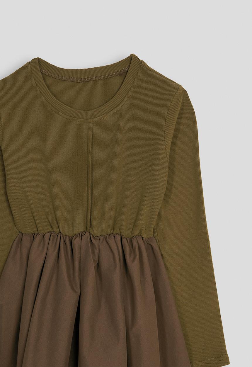 Pop Candy - Long sleeve midi dress - brown