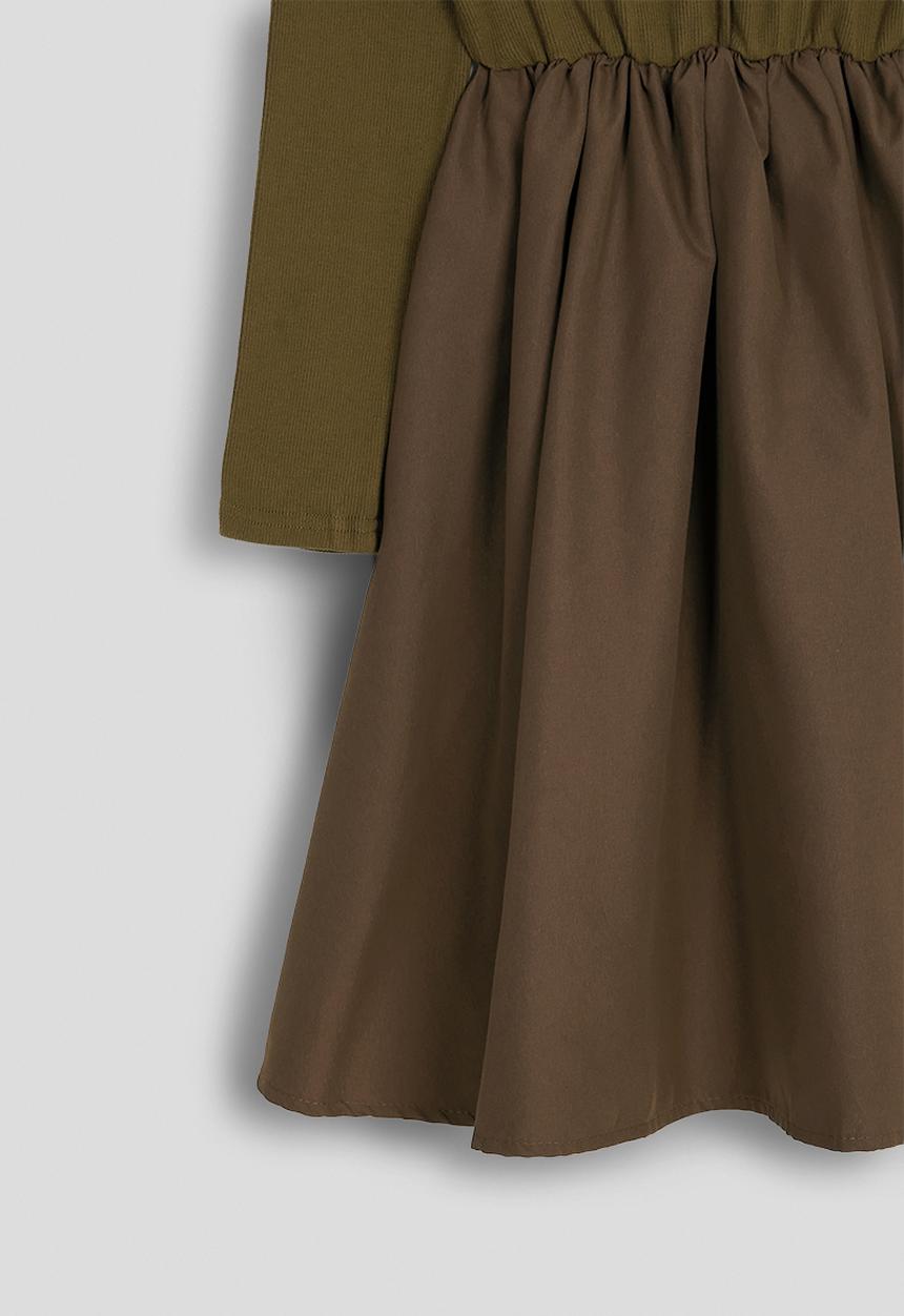 Pop Candy - Long sleeve midi dress - brown