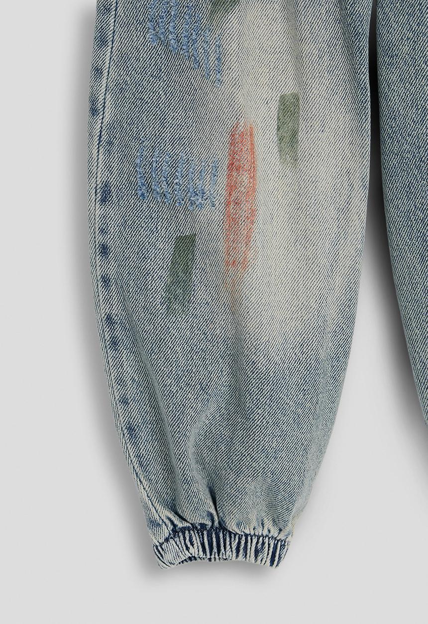 Pop Candy - Sand blasted denim jeans - light blue/multi