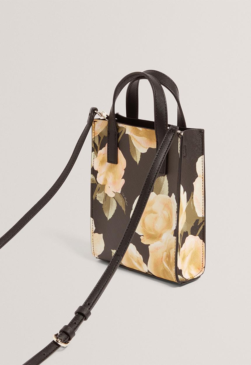 Ted Baker - Tiacon Floral Print Mini Icon Bag - Black