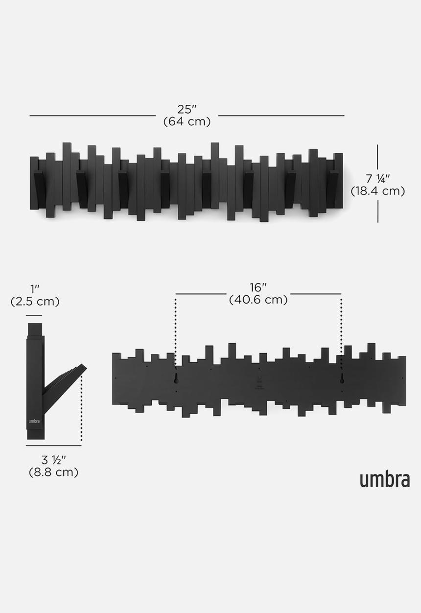 Umbra - Sticks 8 Hook - Black