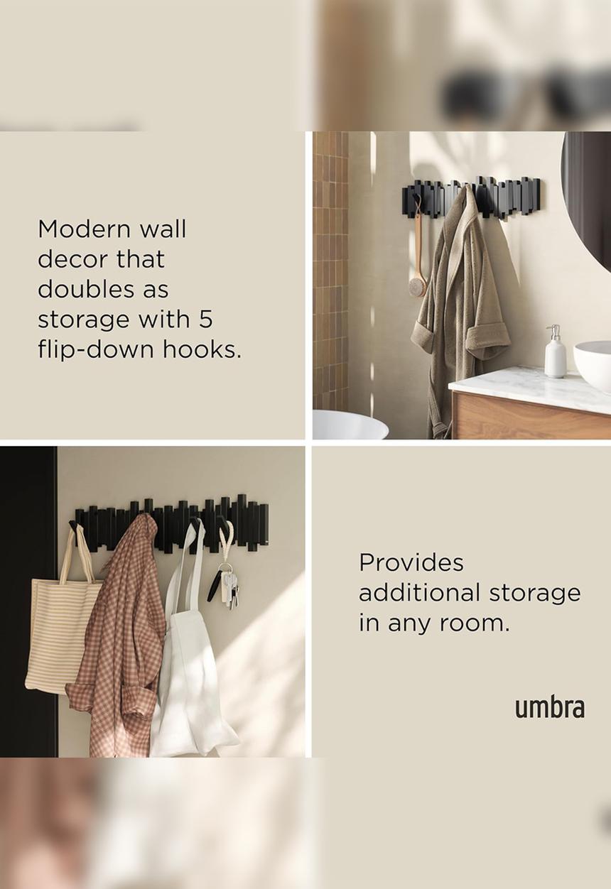 Umbra - Sticks 8 Hook - Black