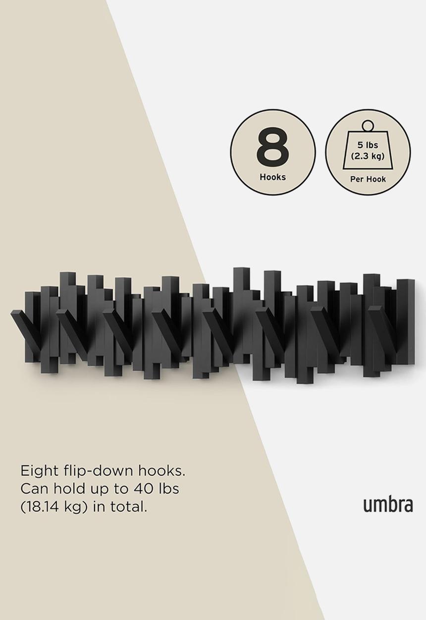 Umbra - Sticks 8 Hook - Black