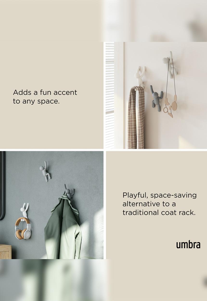 Umbra - Buddy Hooks Set Of 3 - Grey