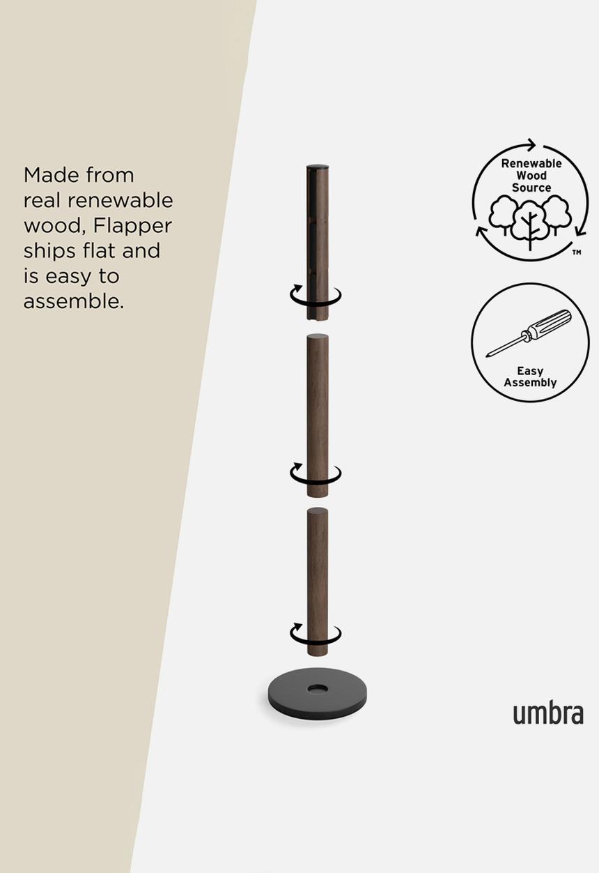 Umbra - Flapper Coat Rack - Black & Walnut