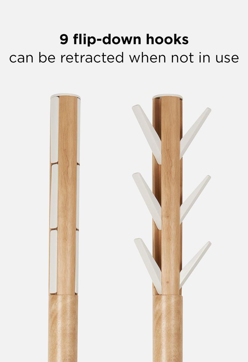 Umbra - Flapper Coat Rack - White & Natural