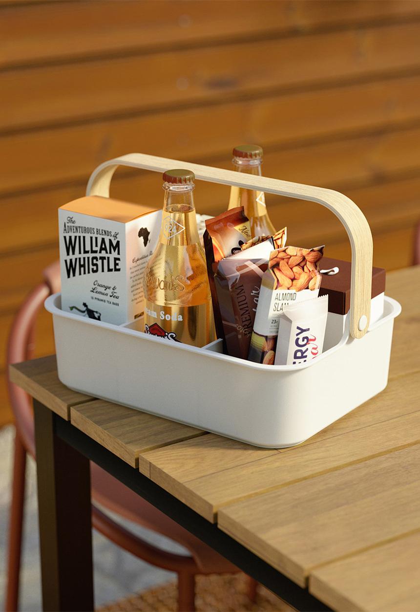 Umbra - Bellwood Bin - White & Natural