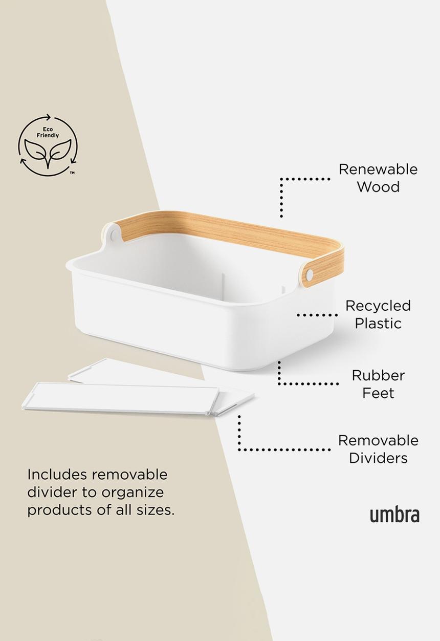 Umbra - Bellwood Bin - White & Natural