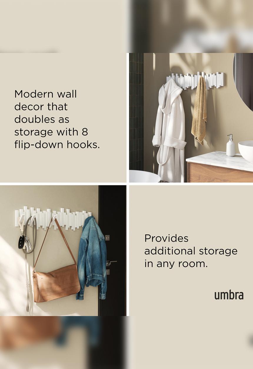 Umbra - Sticks 8 Hook - White