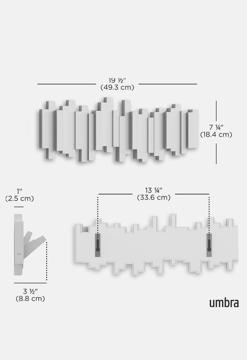 Umbra - Sticks Multi Hook - White